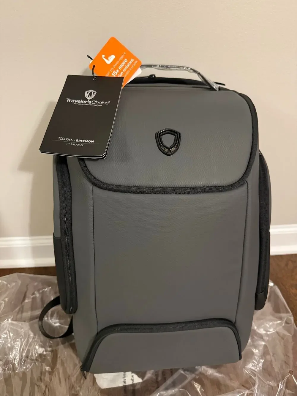 Traveler’s Choice Breenon TC00066 19’’ Laptop Backpack Grey